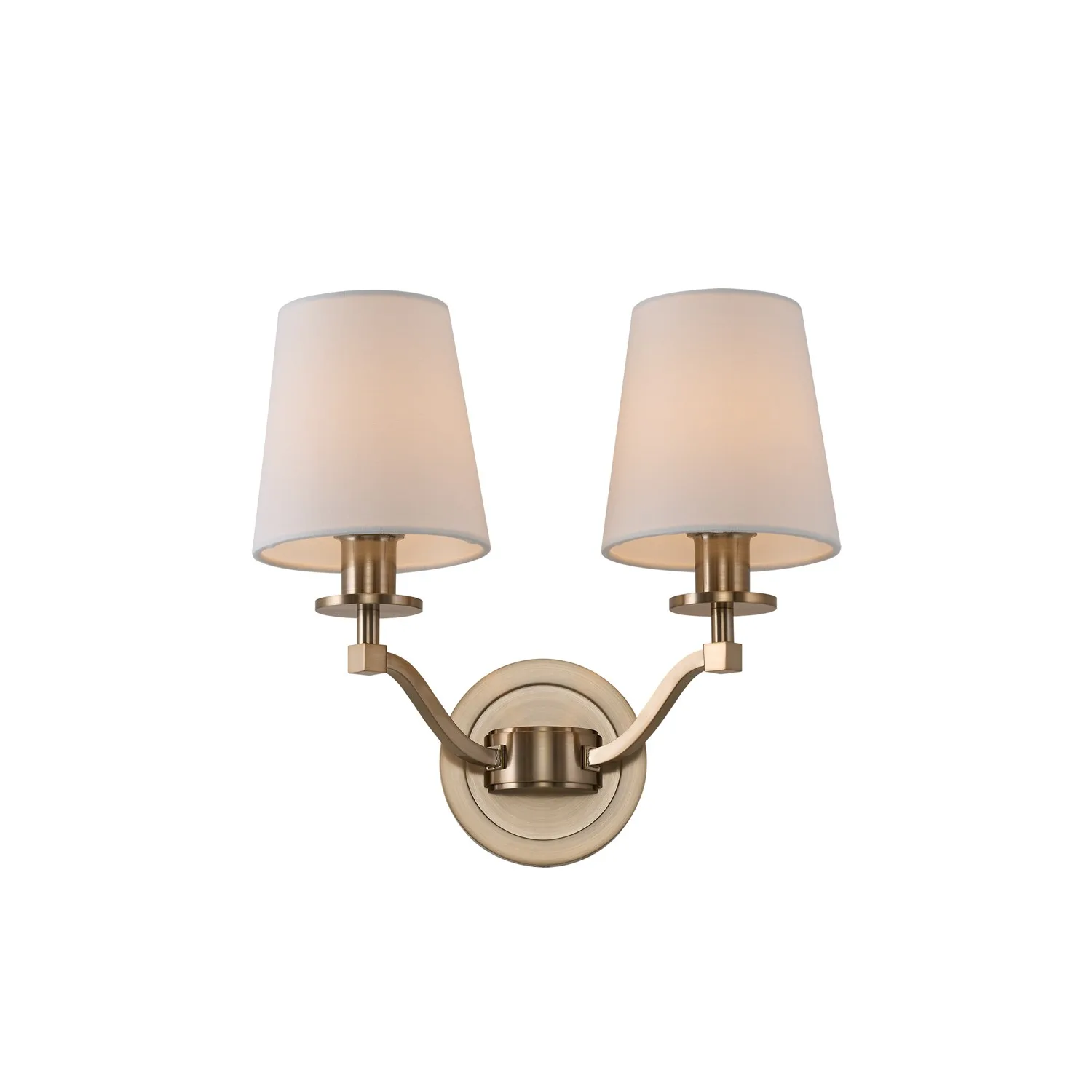 Curva Two Light Wall Sconce in Brushed Champagne Gold