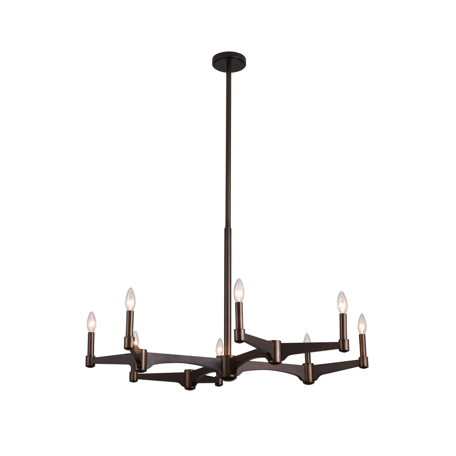 Tono Eight Light Chandelier in Vintage Bronze