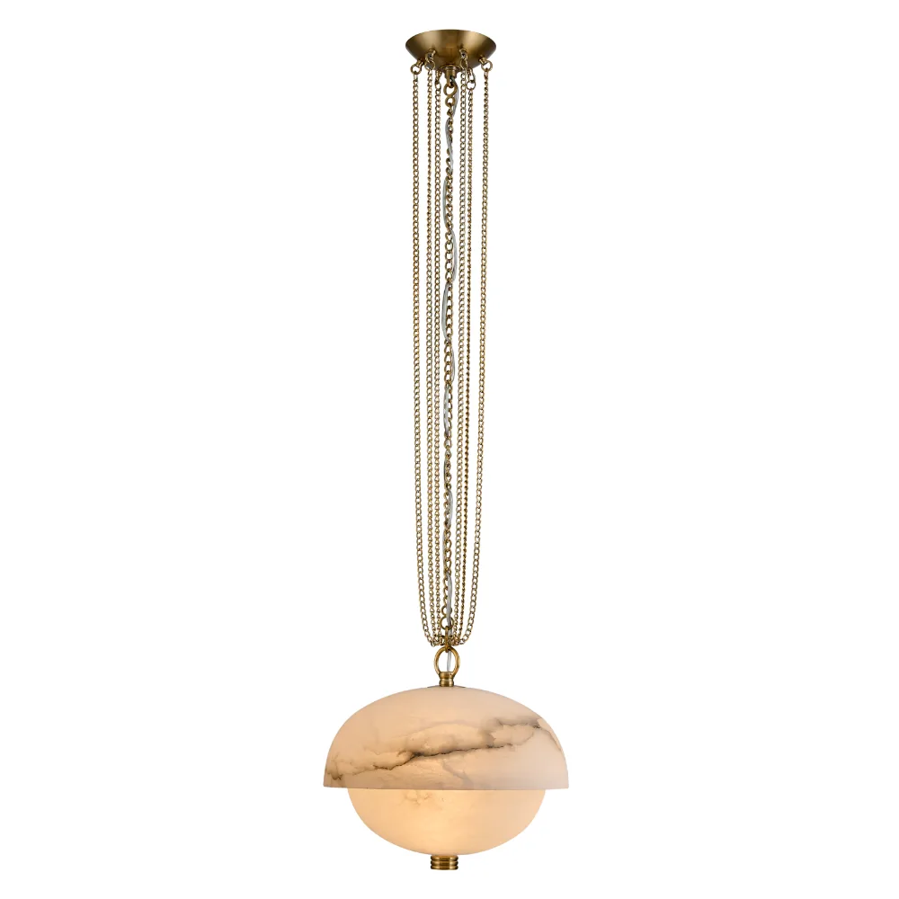 Volterra LED Pendant in Winter Brass