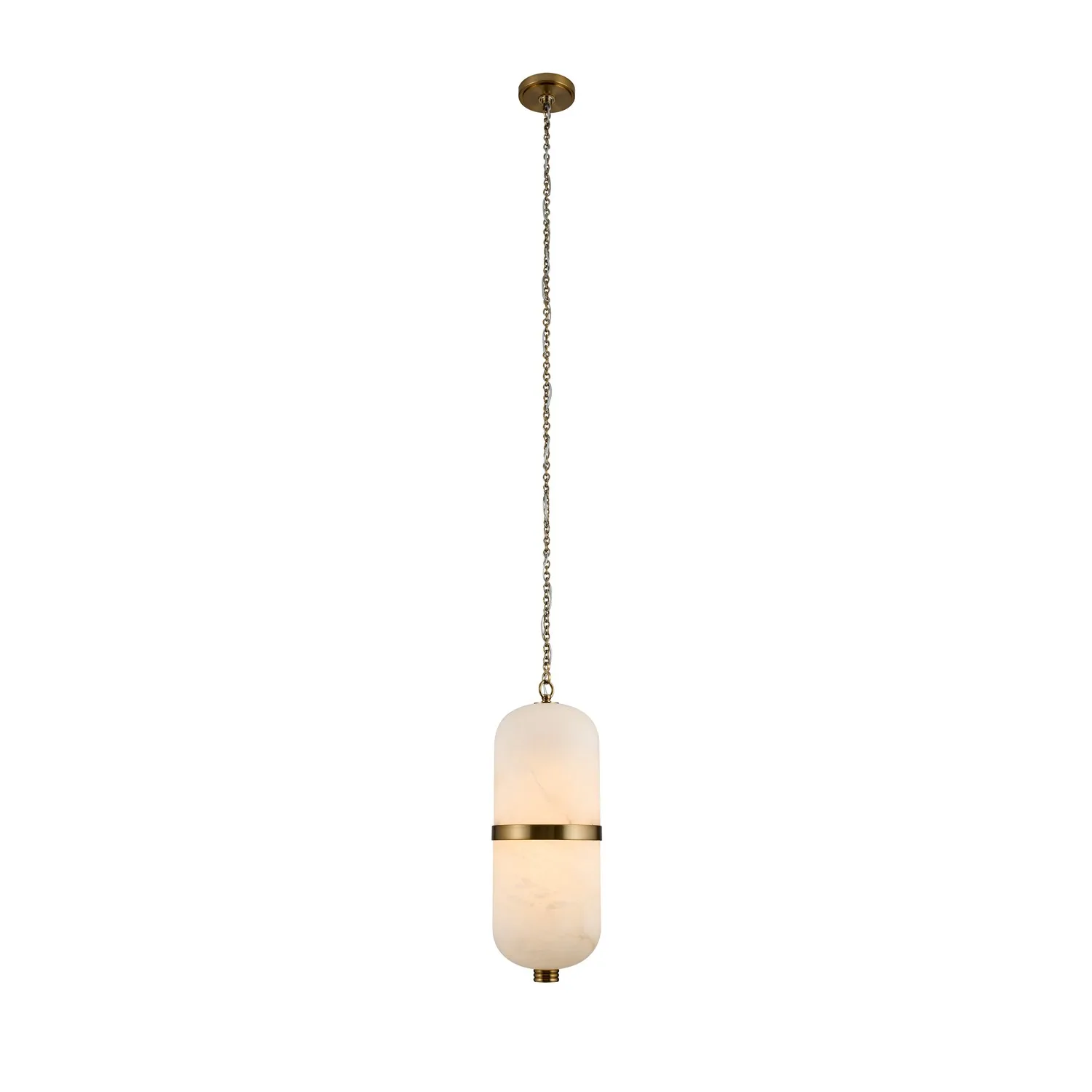 Volterra LED Pendant in Winter Brass