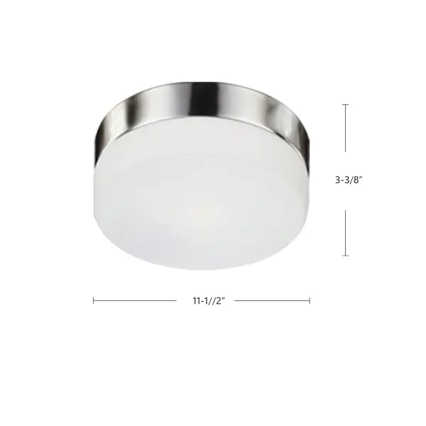 Lomita 12" Flush Mount in Brushed Nickel - Image 3
