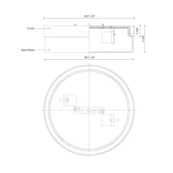 Lomita 12" Flush Mount in Brushed Nickel - Image 4