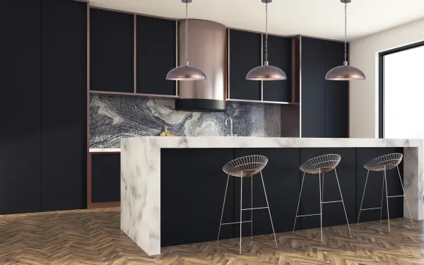 A perfect fit for the modern kitchen, Pearlized Antique Brass finish with natural Kabibi shell inlaid at different angles is a beautiful contrast for this kitchen pendant. Hang by itself over a dinette table or in groups over a kitchen island. Collection: Emblem Rooms: Kitchen, Dining Room Finish: Pearlized Antique Brass Width: 20.00" Height: 6.00" Weight: 6.61 lb Extension from Wall: 96.00" Chain: 96" Wire: 96" Canopy: 5.5"x.75" Number of Bulbs: 1 Maximum Wattage: 40.00 W Bulb Type: E26 Bulb Base: E26 Medium Dimmable Voltage: 120.00 V Material: Steel, Capiz Shell Country of Origin: Philippines Safety Listing: UL-cUL Safety Rating: Dry - alternate view