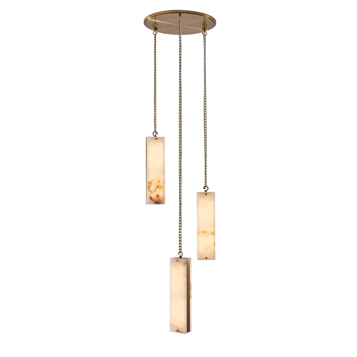 Vertical LED Pendant in Winter Brass