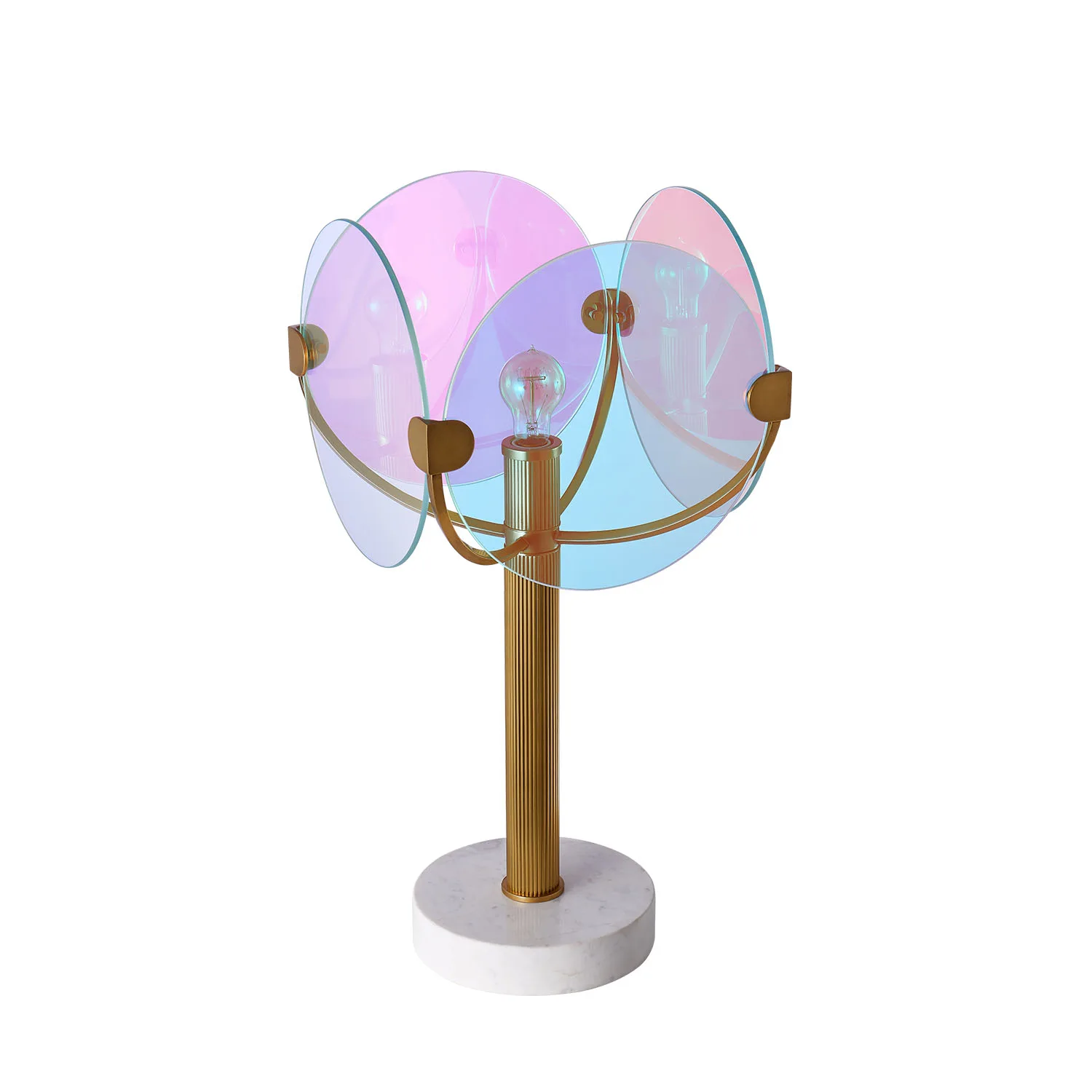 Chroma One Light Table Lamp in True Brass