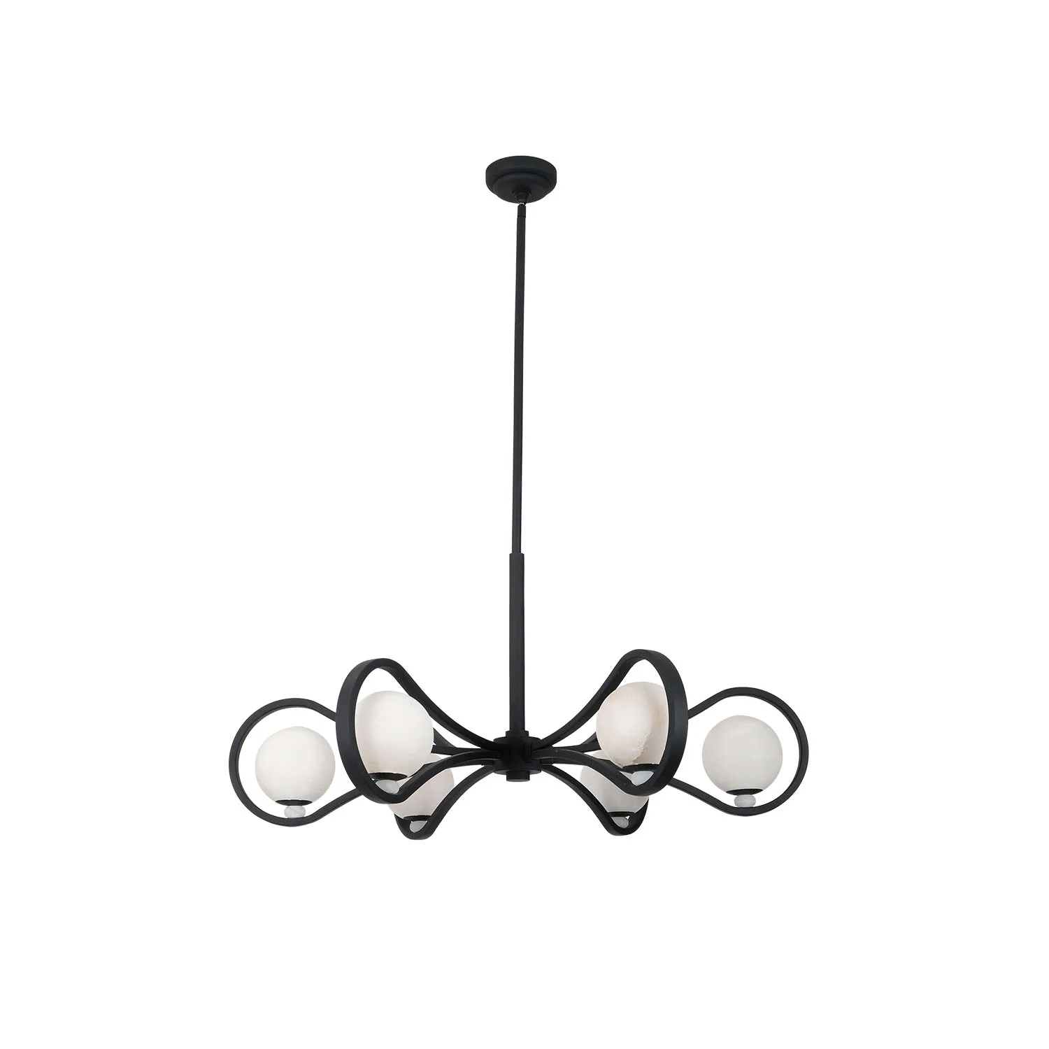 Elliptical LED Pendant in Matte Black