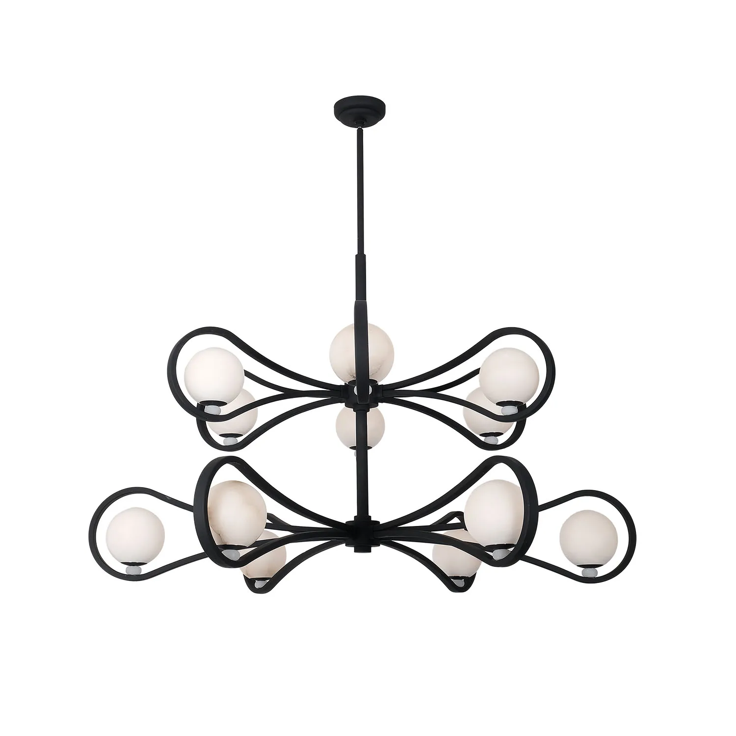 Elliptical LED Pendant in Matte Black
