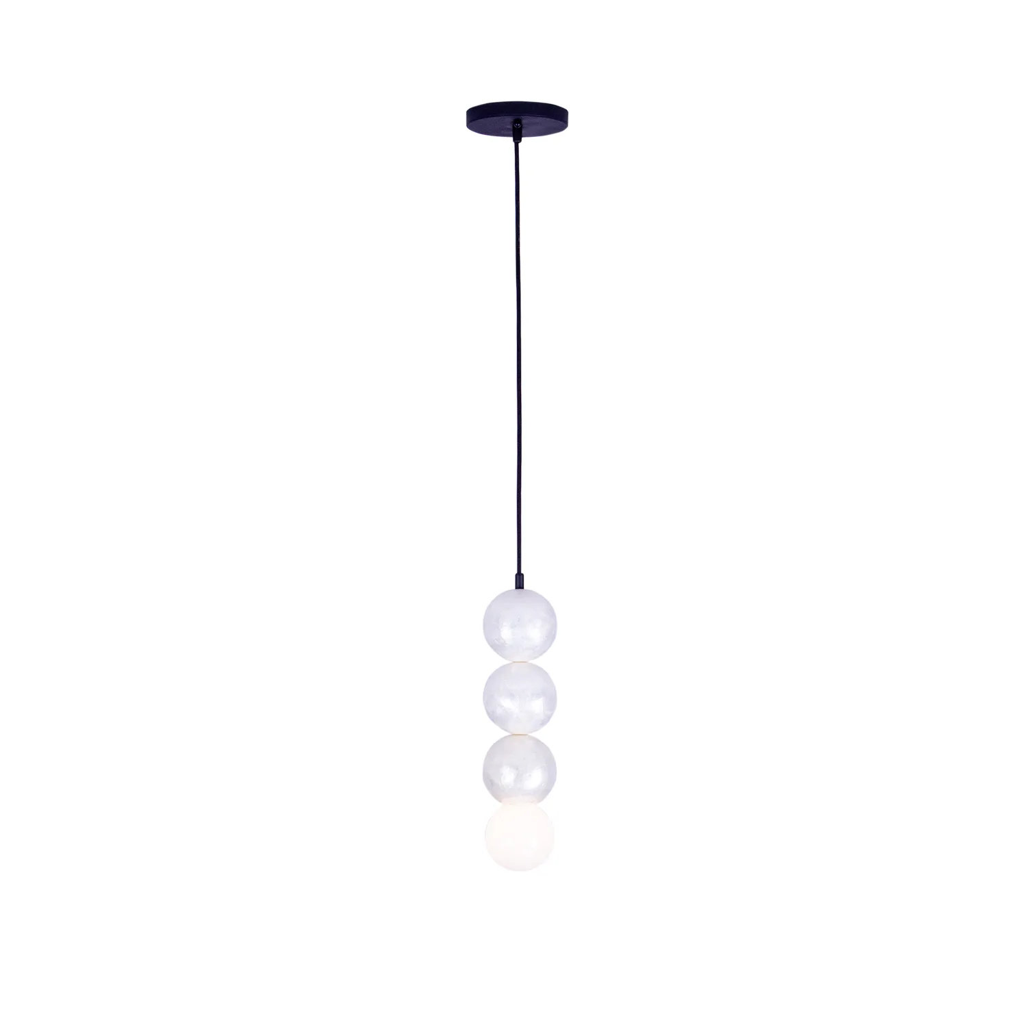 Pearls One Light Pendant in Matte Black