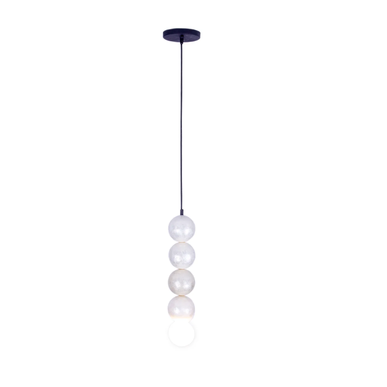 Pearls One Light Pendant in Matte Black