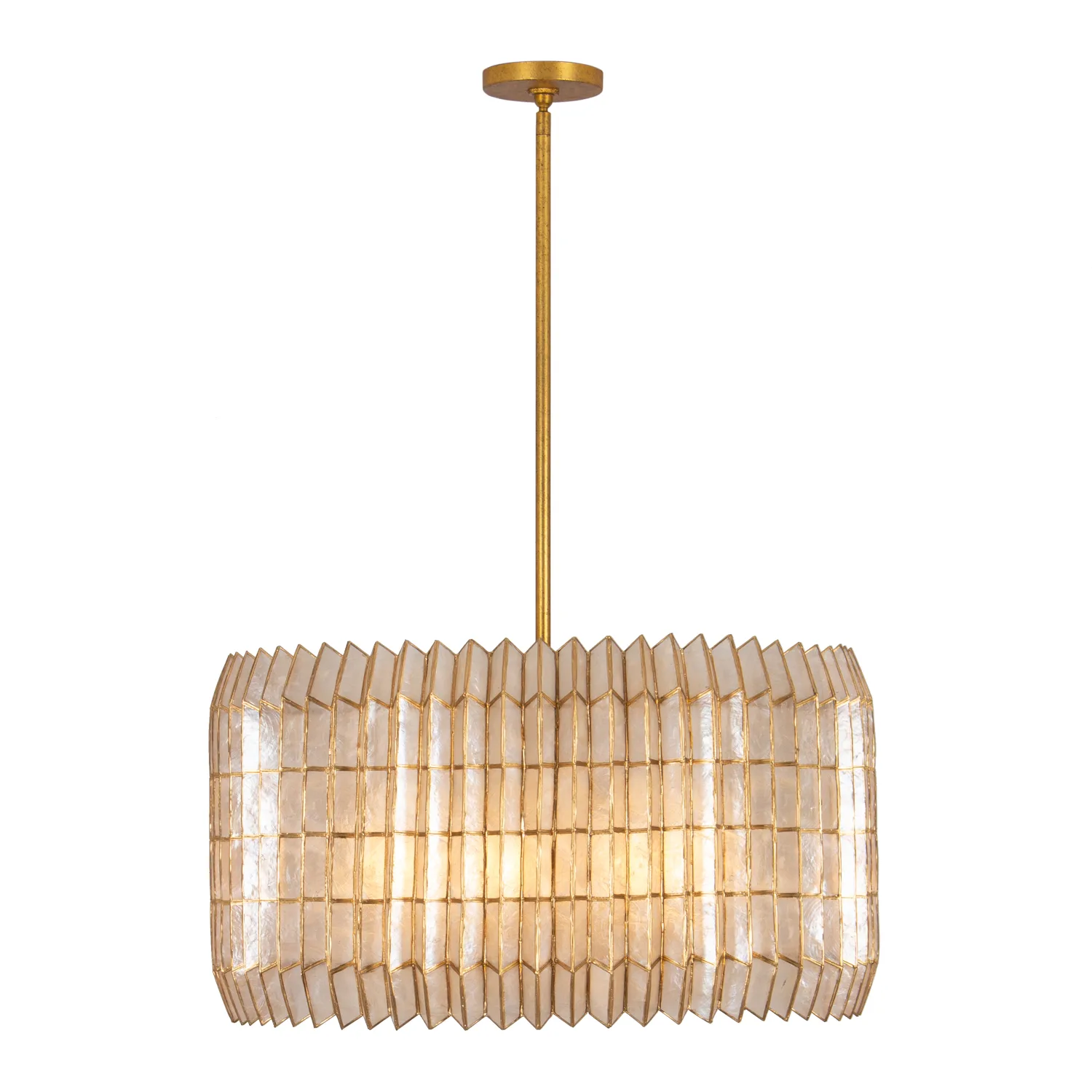 Fractal Eight Light Chandelier in Oxidized Gold Leaf