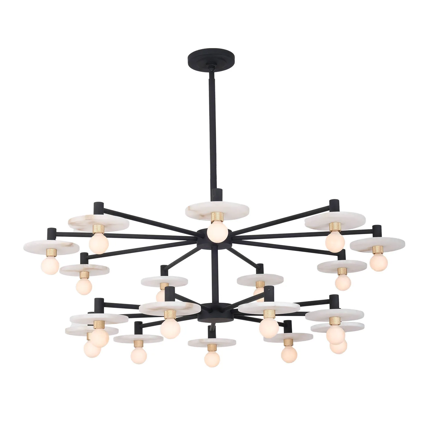 Discus 18 Light Pendant in Matte Black