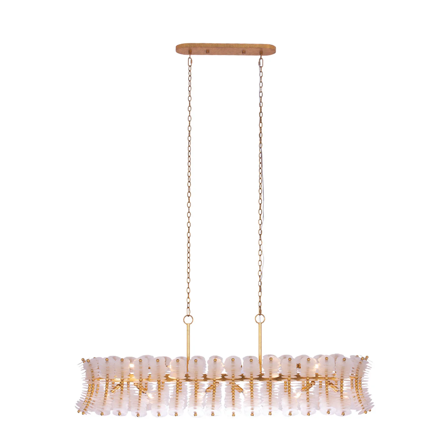 Gossamer 12 Light Island Pendant in Oxidized Gold Leaf