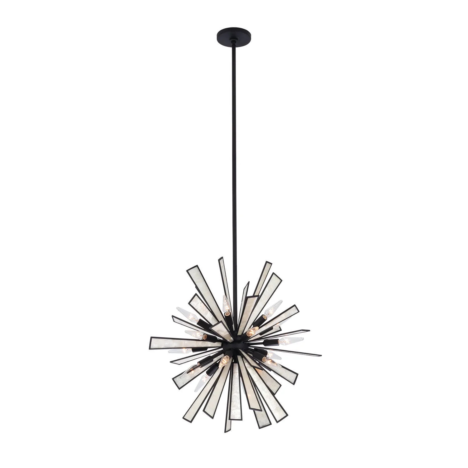 Radiance 18 Light Pendant in Matte Black