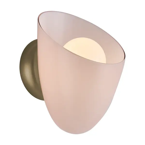 Drawing inspiration from silk cocoons, the Cocoon Collection showcases organically angled oval forms paired with Sakura Pink glass, delicately backed by a layer of soft white glass. Featuring a G30 globe light bulb, the design elegantly blends softness with geometric precision. Each piece is meticulously handcrafted from stainless steel and finished in a refined Winter Brass. _________________ Collection: COCOON Finish: Winter Brass Width: 8.00" Height: 10.00" Weight: 7.00 lb Extension from Wall: 8.00" Wire: 7" Canopy: 5"x1.5" Number of Bulbs: 1 Maximum Wattage: 40.00 W Bulb Type: E26 Bulb Base: E26 Medium Dimmable Voltage: 120.00 V Material: Iron and Glass Country of Origin: China Safety Listing: ETL-CETL Safety Rating: DAMP