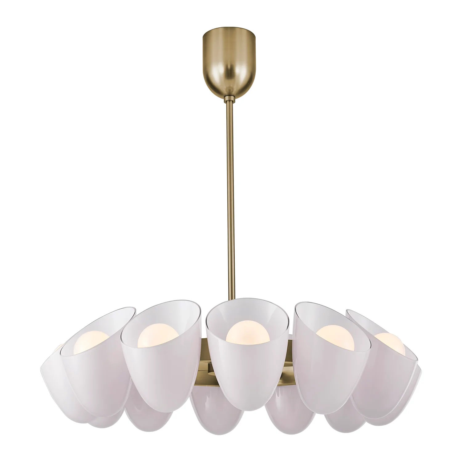 Cocoon 12 Light Chandelier in Winter Brass