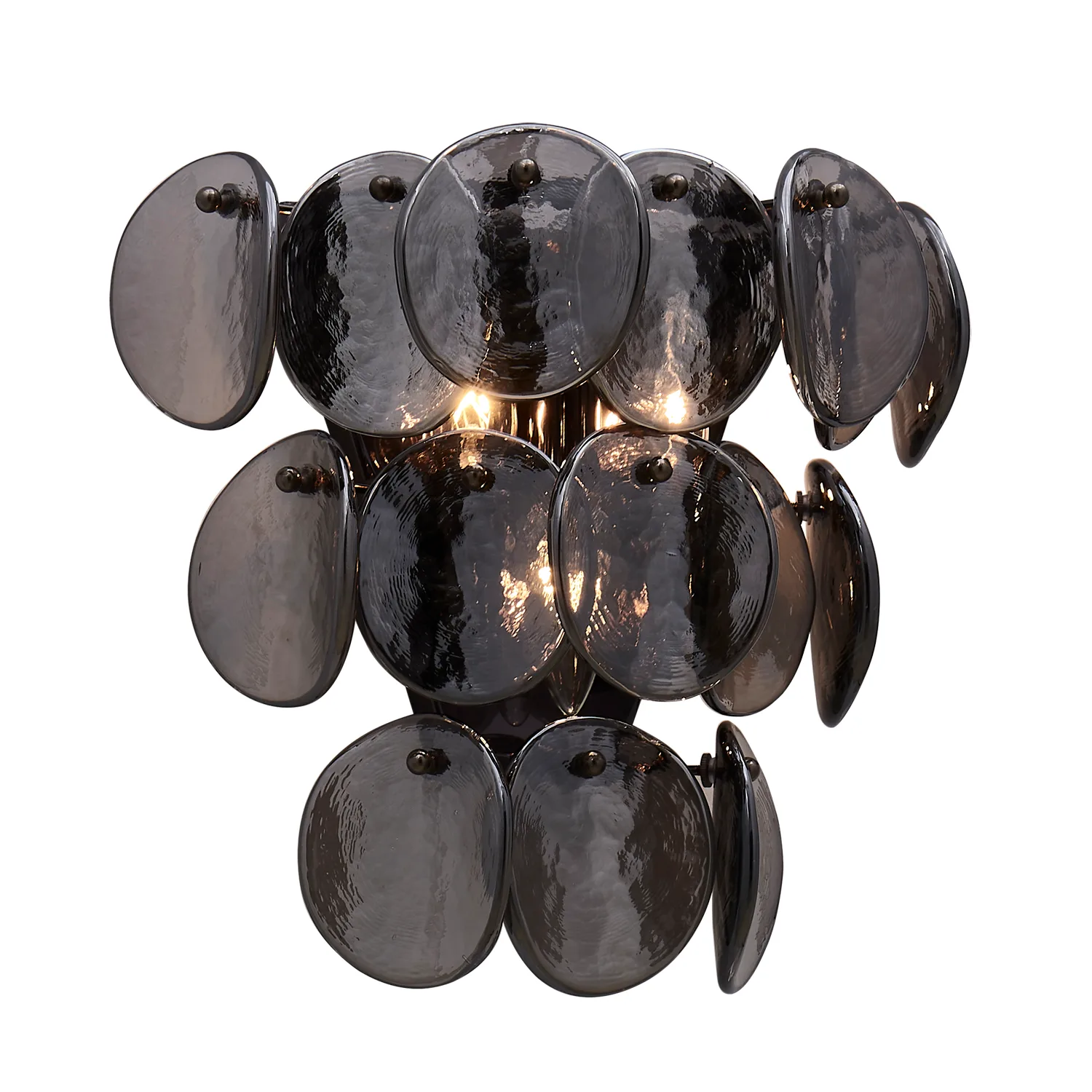 UROKO Three Light Wall Sconce in Black Nickel