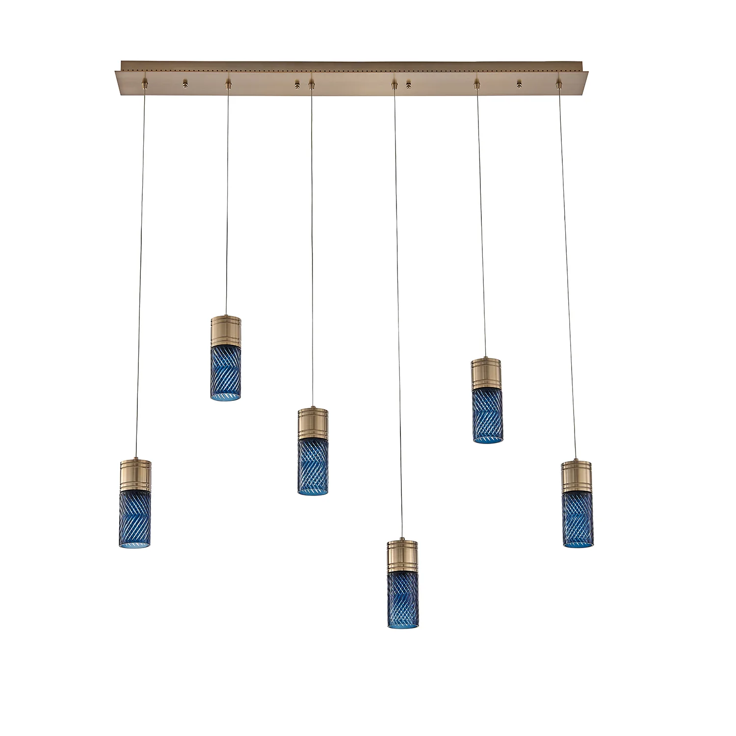 Kiriko LED Linear Pendant in Winter Brass