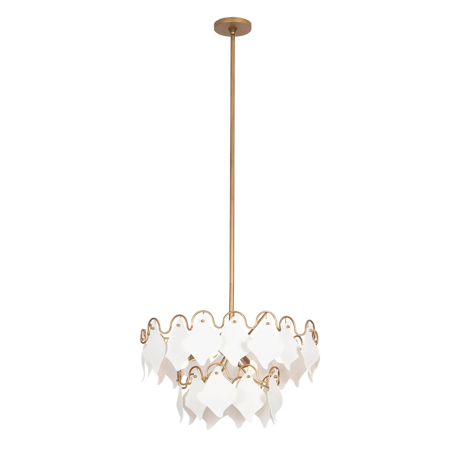 MANTA Four Light Semi Flush Mount in Modern Gold