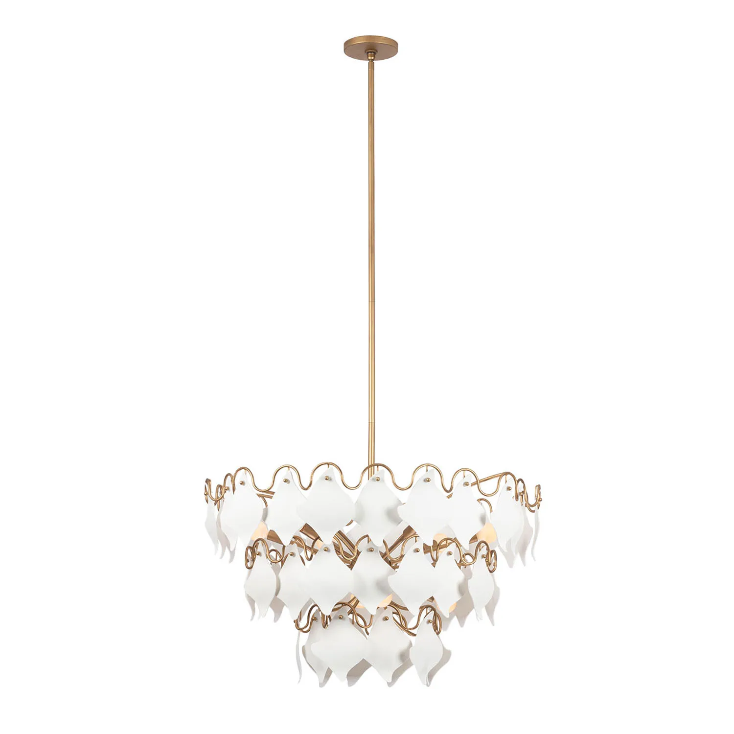 MANTA Ten Light Pendant in Modern Gold