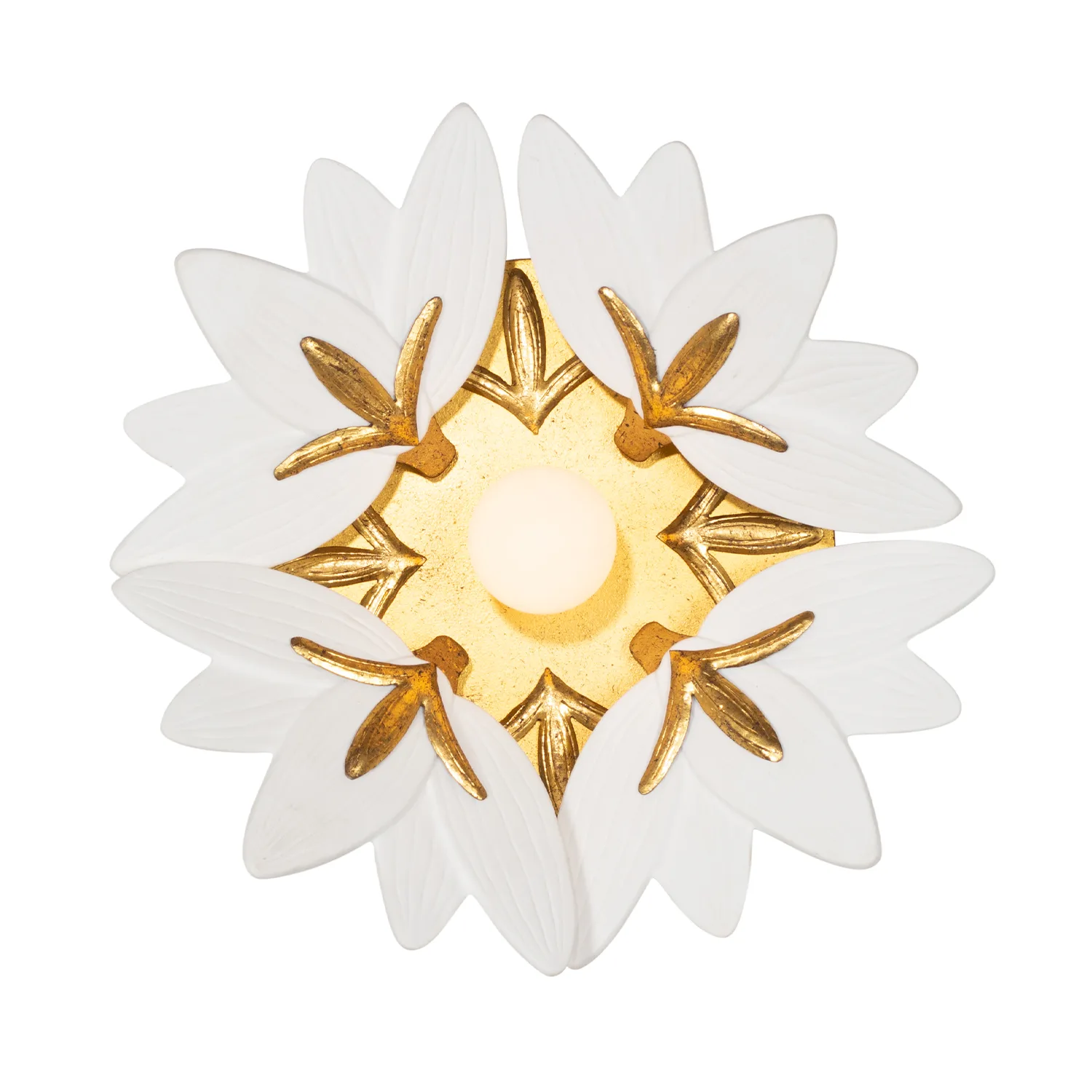 BLOOM One Light Wall Sconce in Oxidized Gold Leaf