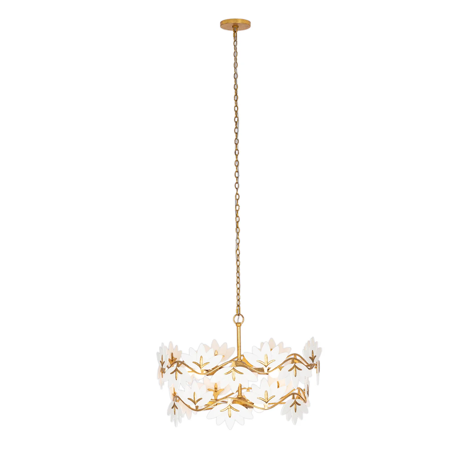BLOOM 11 Light Chandelier in Oxidized Gold Leaf