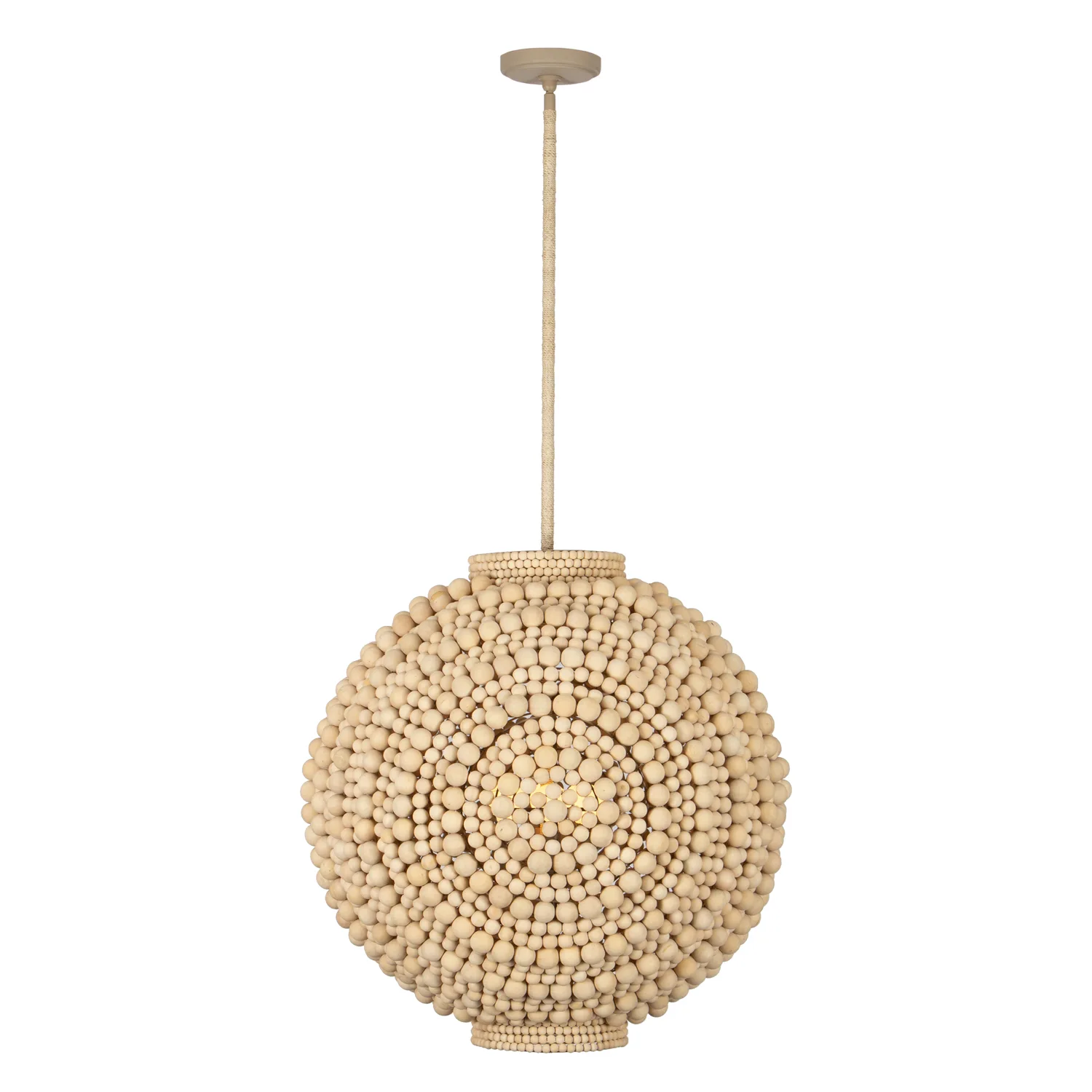 Coaxial Six Light Pendant in Jute