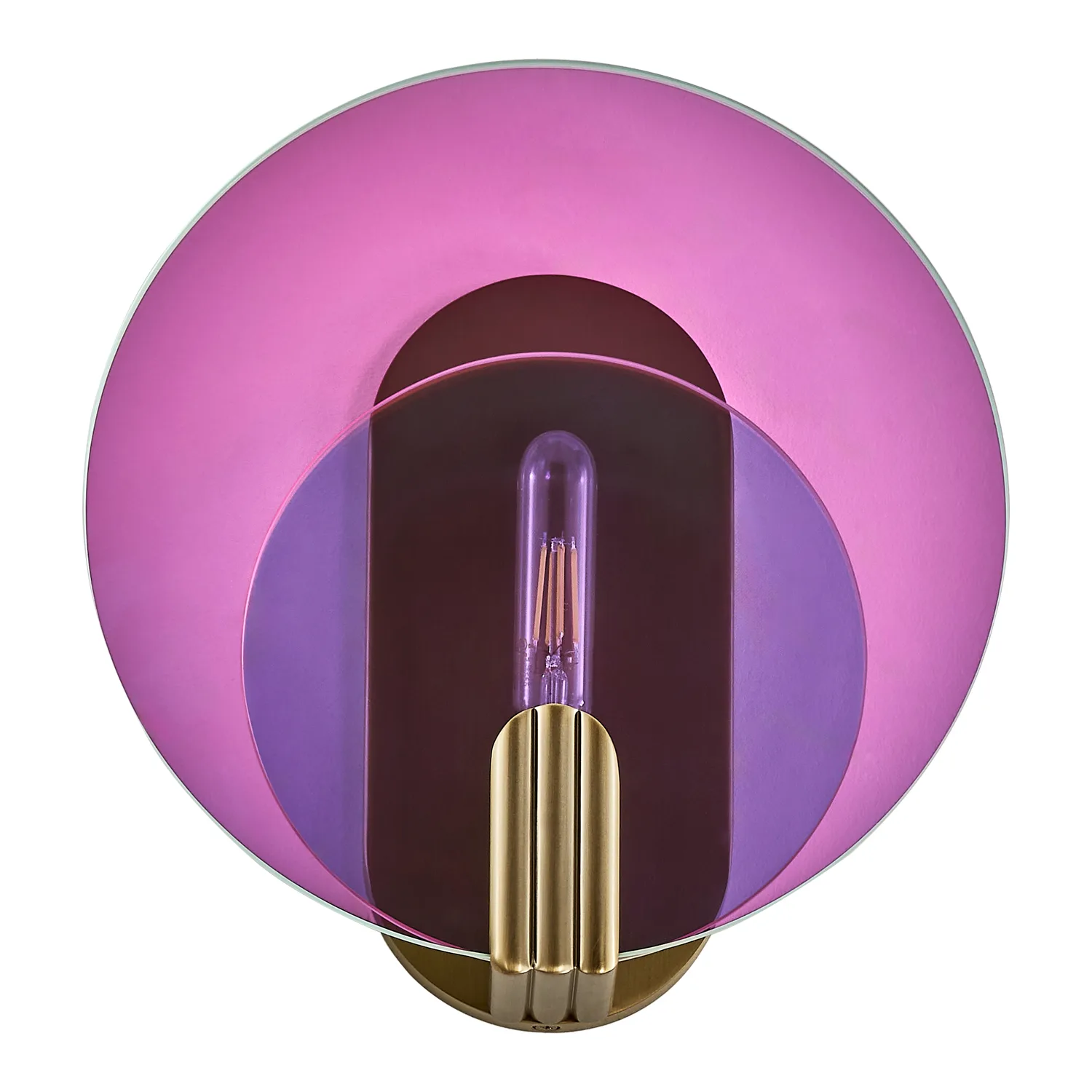 Optics One Light Wall Sconce in Winter Brass