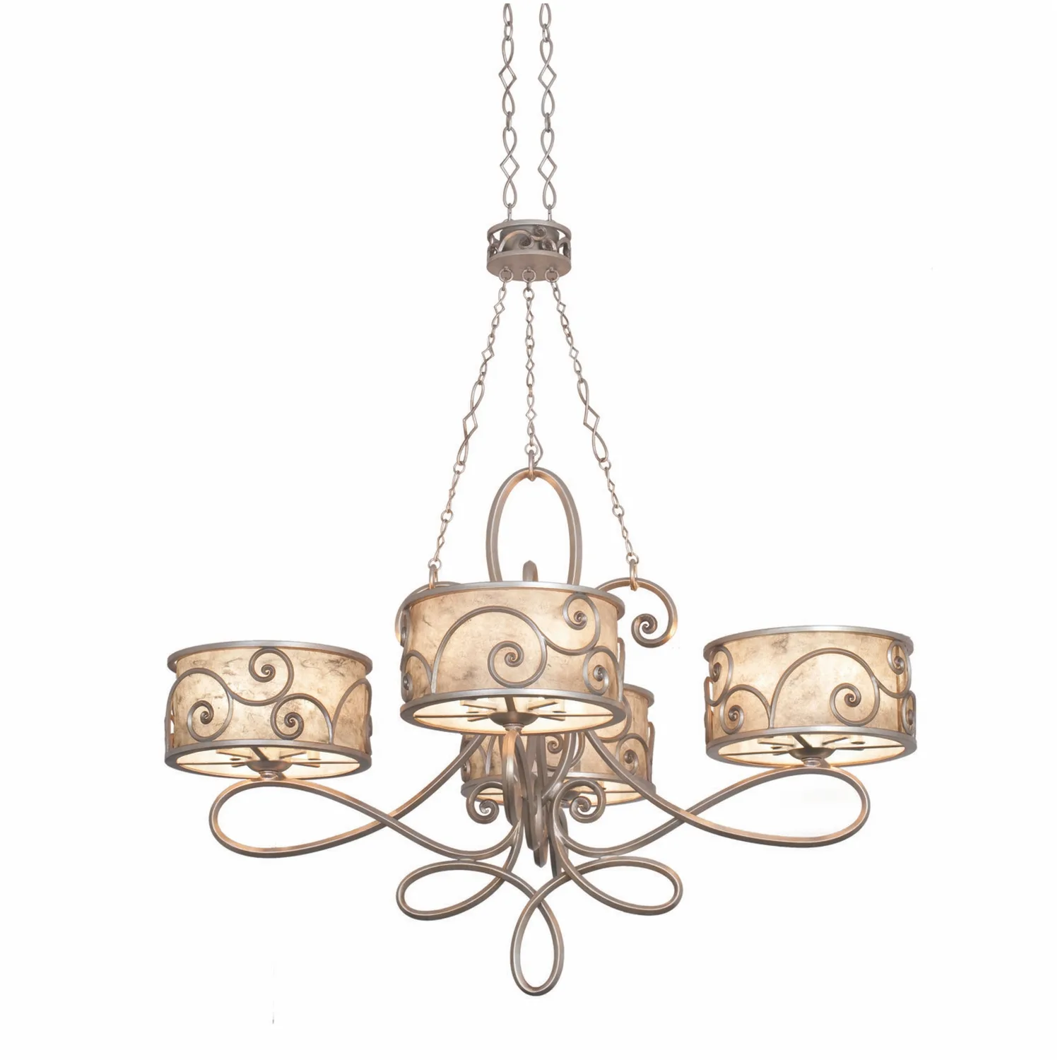 Windsor 20 Light Chandelier in Aged Silver