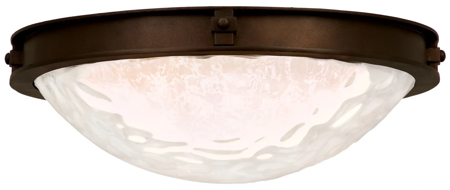 Newport Two Light Flush Mount in Satin Bronze