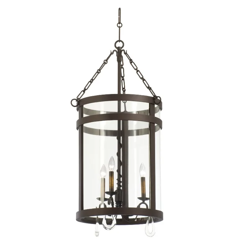 Morris Three Light Foyer Chandelier in Bronze
