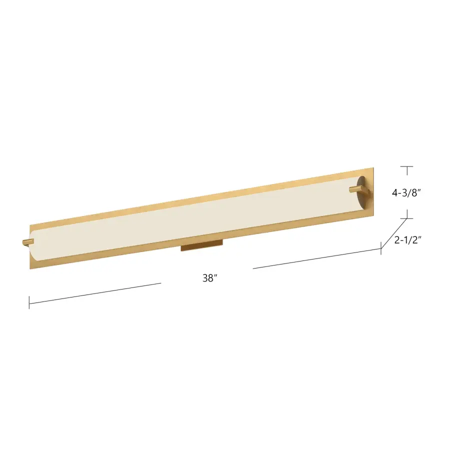 Lighthouse 38-Inch Chrome Vanity Light - Image 6