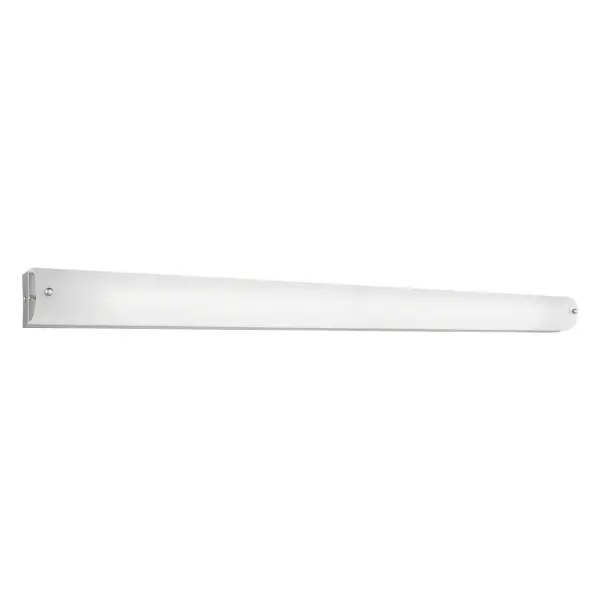 The Peggy vanity light combines contemporary design with practical functionality, featuring white opal glass diffusers and energy-efficient integrated LED technology. Perfect for modern bathrooms seeking clean lines and bright illumination.