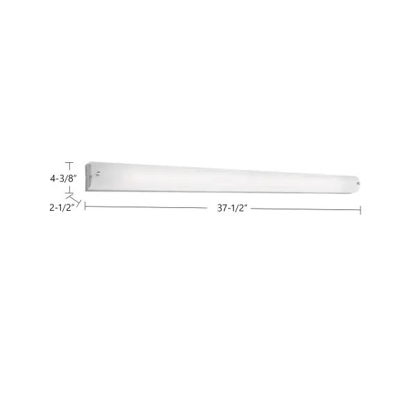 Peggy 38-Inch Chrome Vanity Light - Image 3