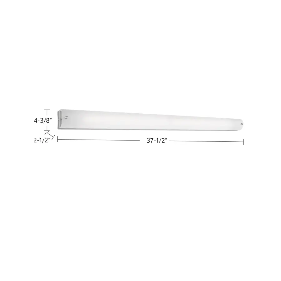 Peggy 38-Inch Chrome Vanity Light - Image 3
