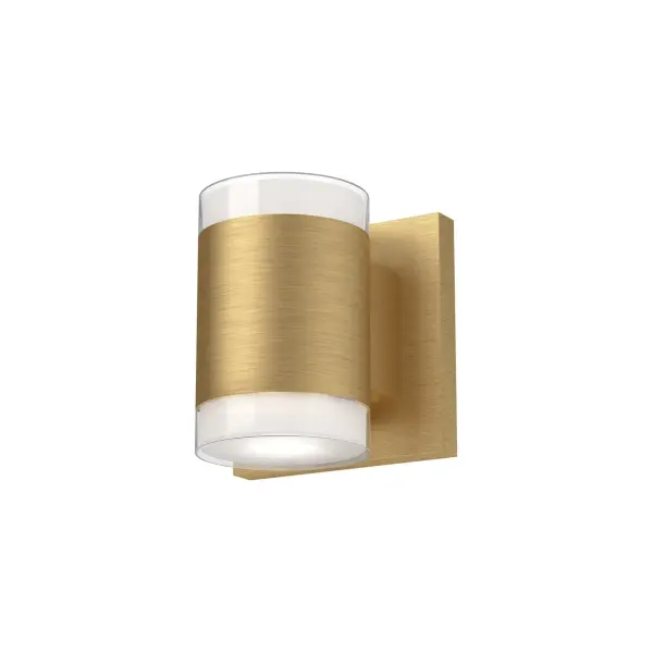 Sleek Cylinder Sconce with Integrated LED and Modern Glass Details - Image 3