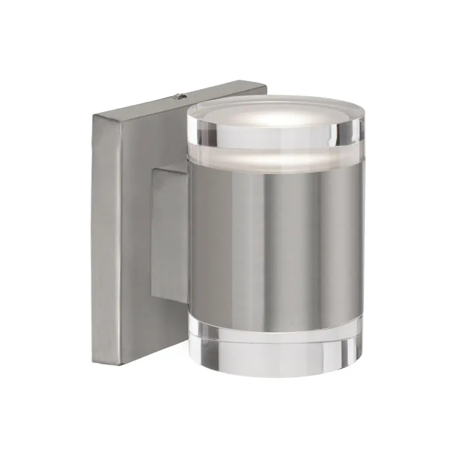 Sleek Cylinder Sconce with Warm LED Glow and Modern Glass Details - Image 4