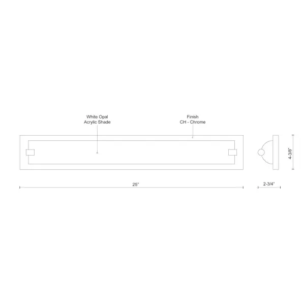 Charlotte 25-Inch LED Vanity Light - Image 4