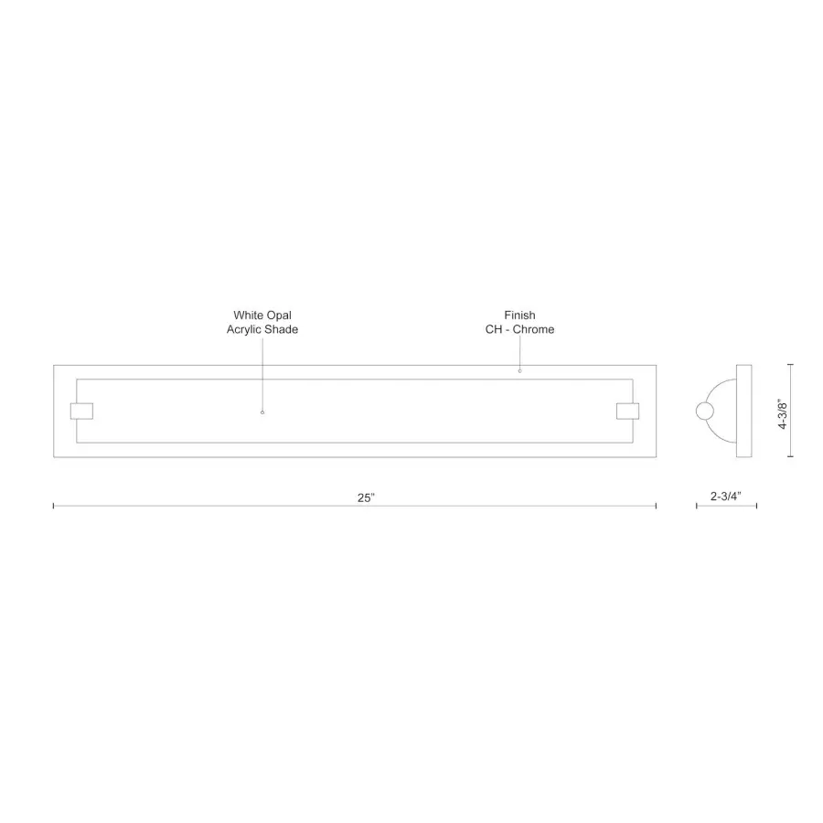 Charlotte 25-Inch LED Vanity Light - Image 4
