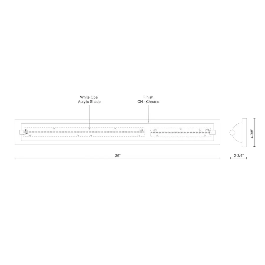 Charlotte 36-Inch LED Vanity Light - Image 3