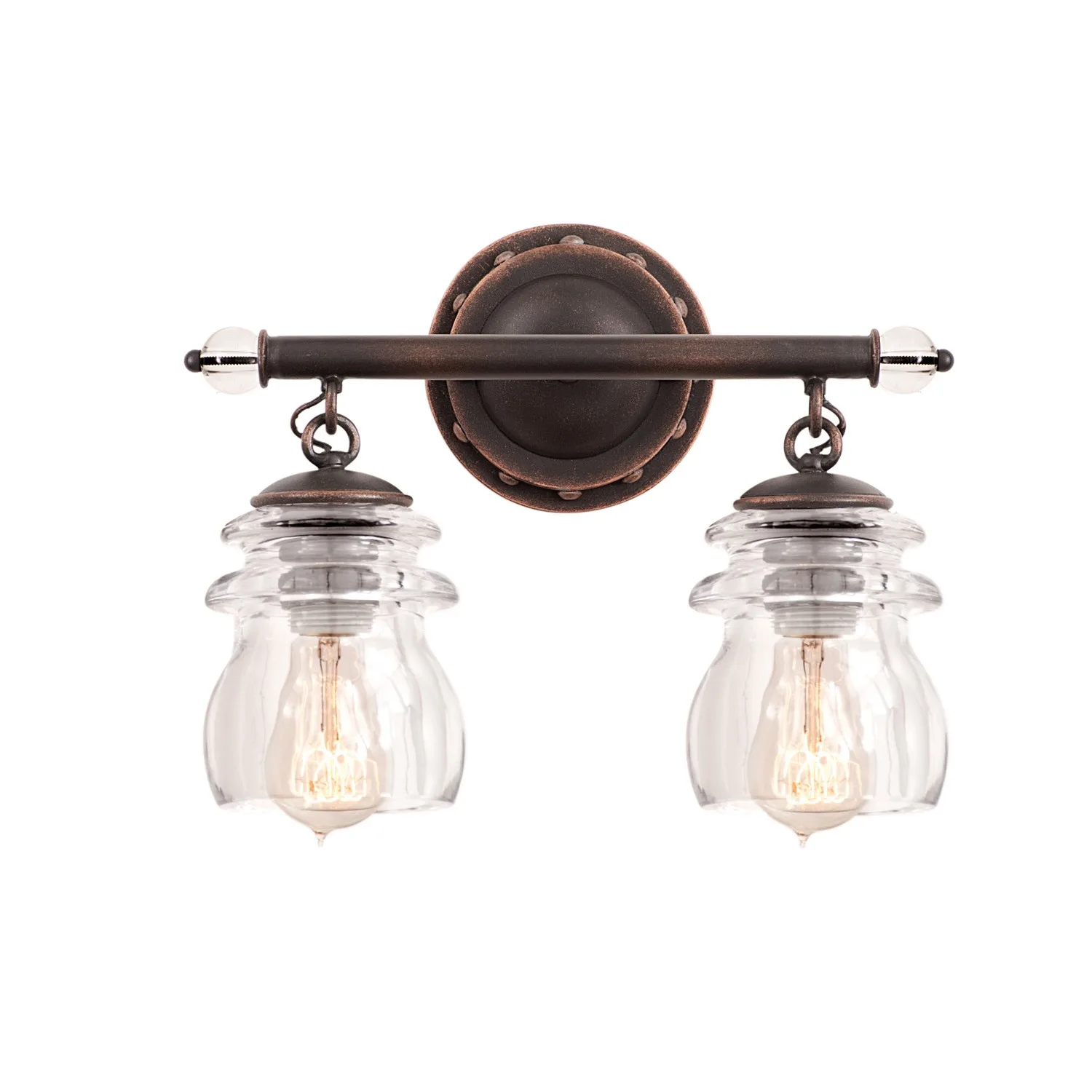 Brierfield Two Light Bath in Antique Copper