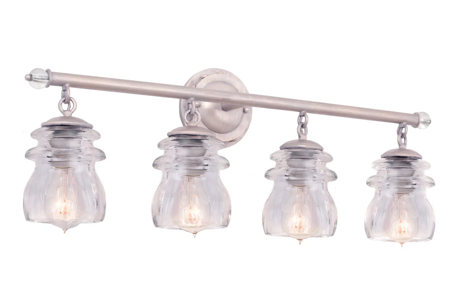Brierfield Four Light Bath in Pearl Silver