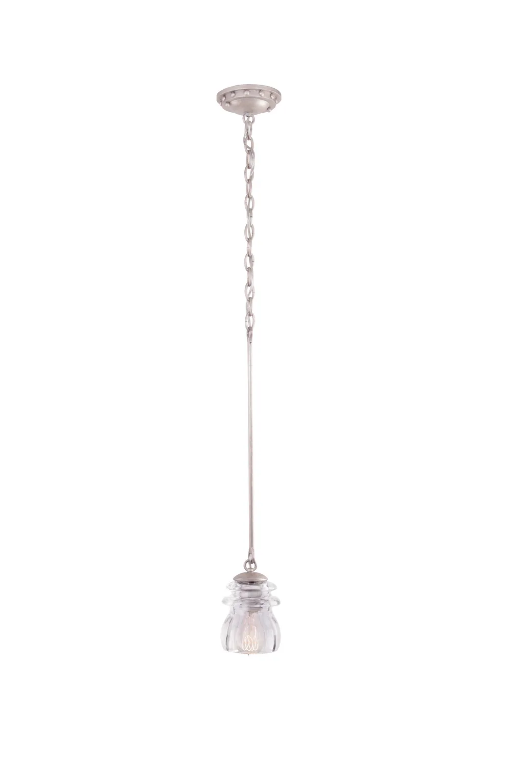 Brierfield One Light Mini Pendant in Pearl Silver