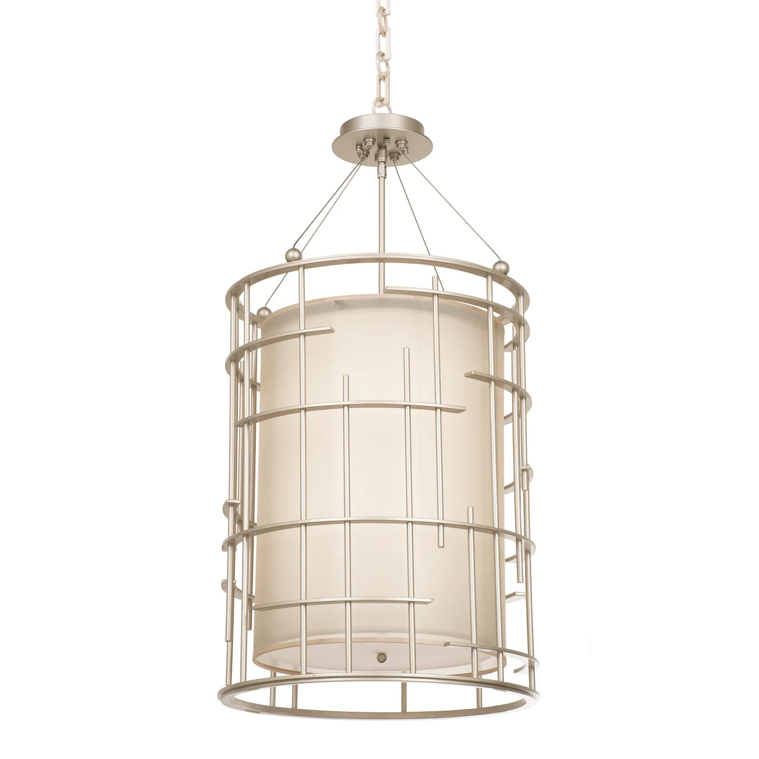 Atelier Eight Light Chandelier in Tarnished Silver