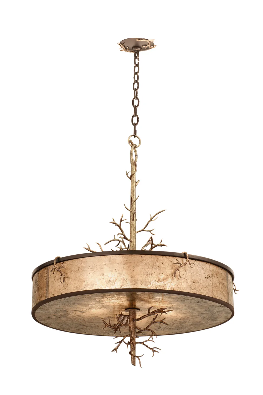 Oakham Five Light Pendant in Bronze Gold