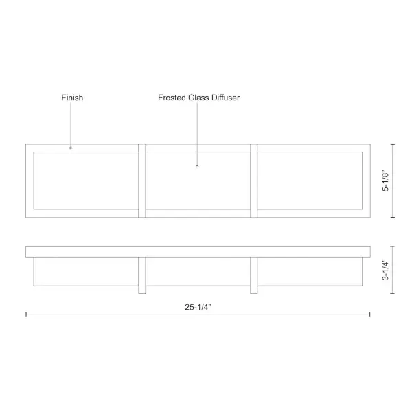Watford 25-Inch LED Vanity Light - Image 3