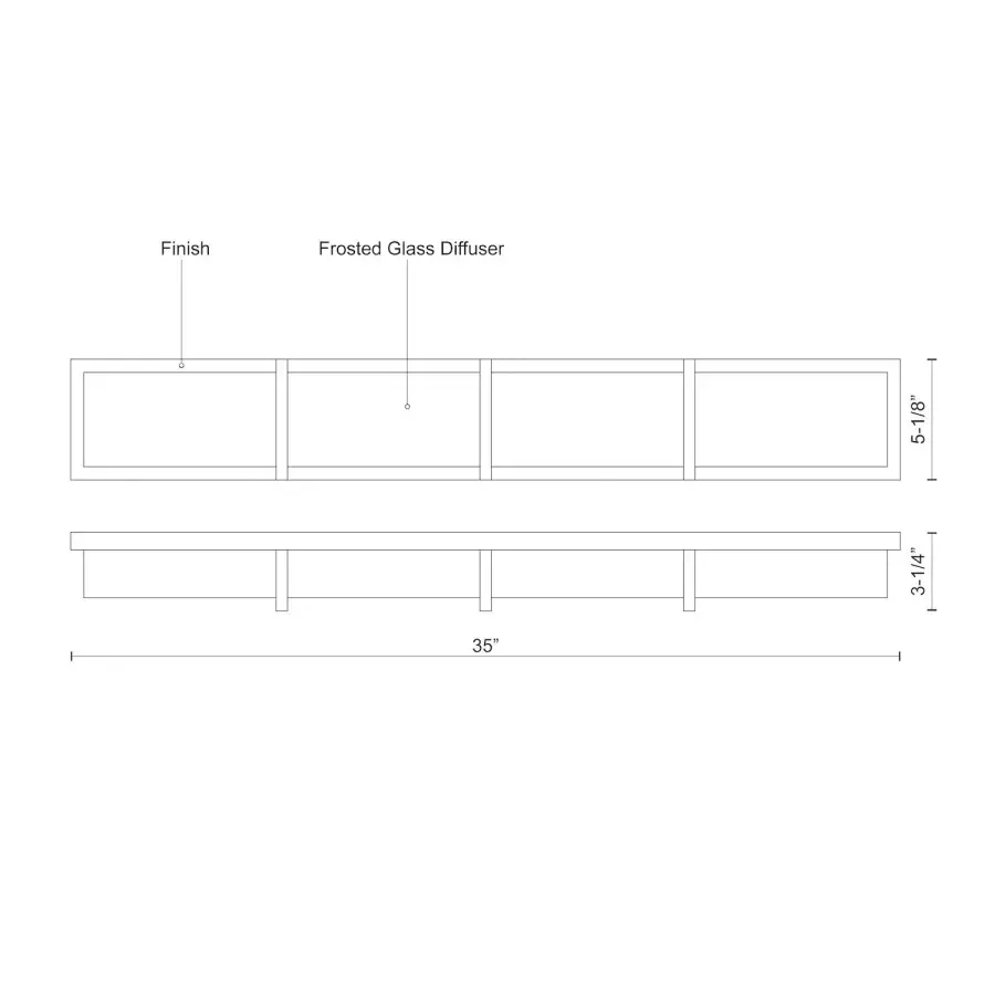 Sophisticated 35-Inch LED Vanity Light with Dual Mounting Options - Image 4