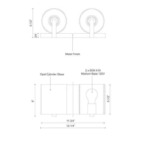 Bridgewater 12-Inch Vanity Light - Image 4