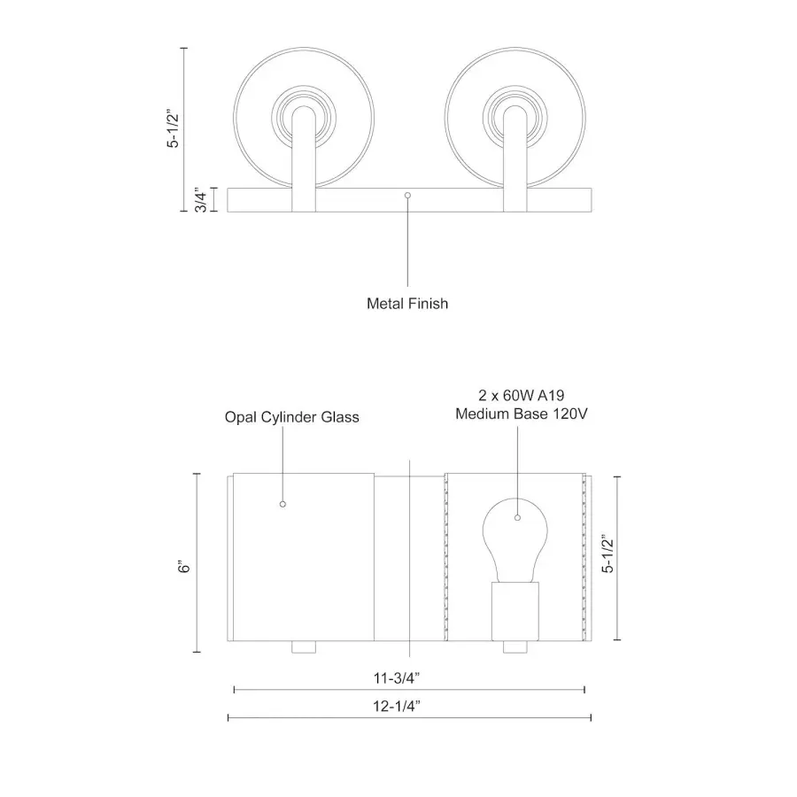 Bridgewater 12-Inch Vanity Light - Image 4