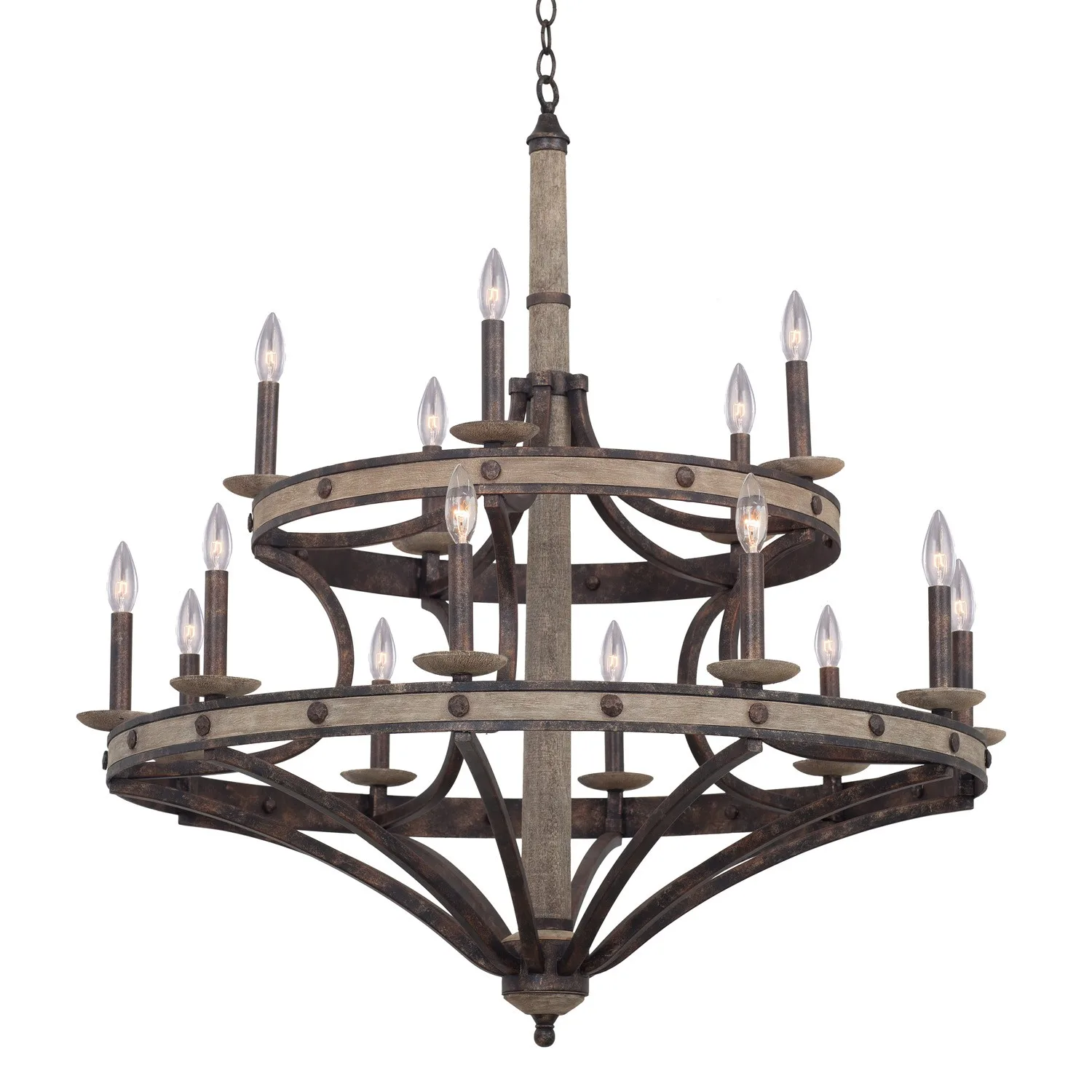 Coronado 15 Light Chandelier in Florence Gold