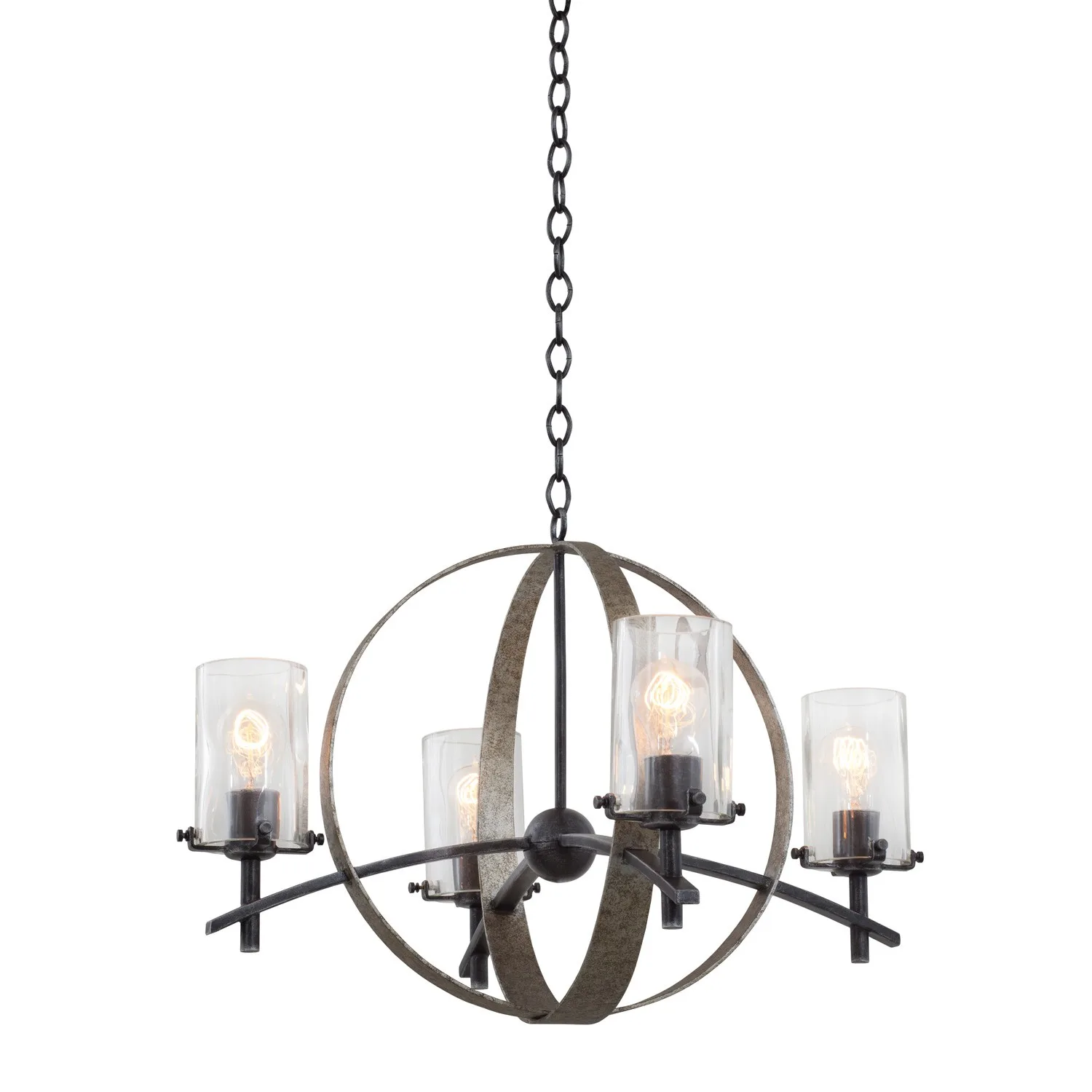 Irvine Four Light Chandelier in Vintage Iron